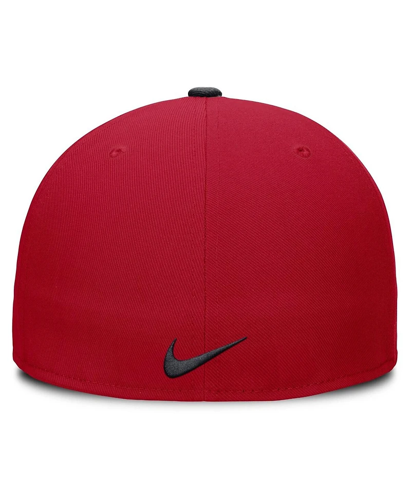 Nike Men's Red Los Angeles Angels Primetime Dri-fit Round Bill True Fitted Hat