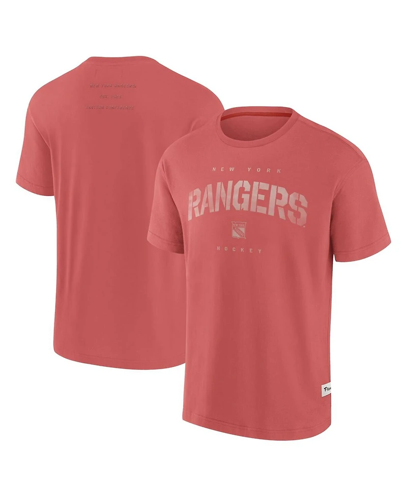 Fanatics Men's Red New York Rangers Elements Weathered Tonal Future Ground T-Shirt