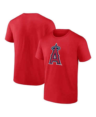 Logo Athletic Men's Red Los Angeles Angels Logo T-Shirt