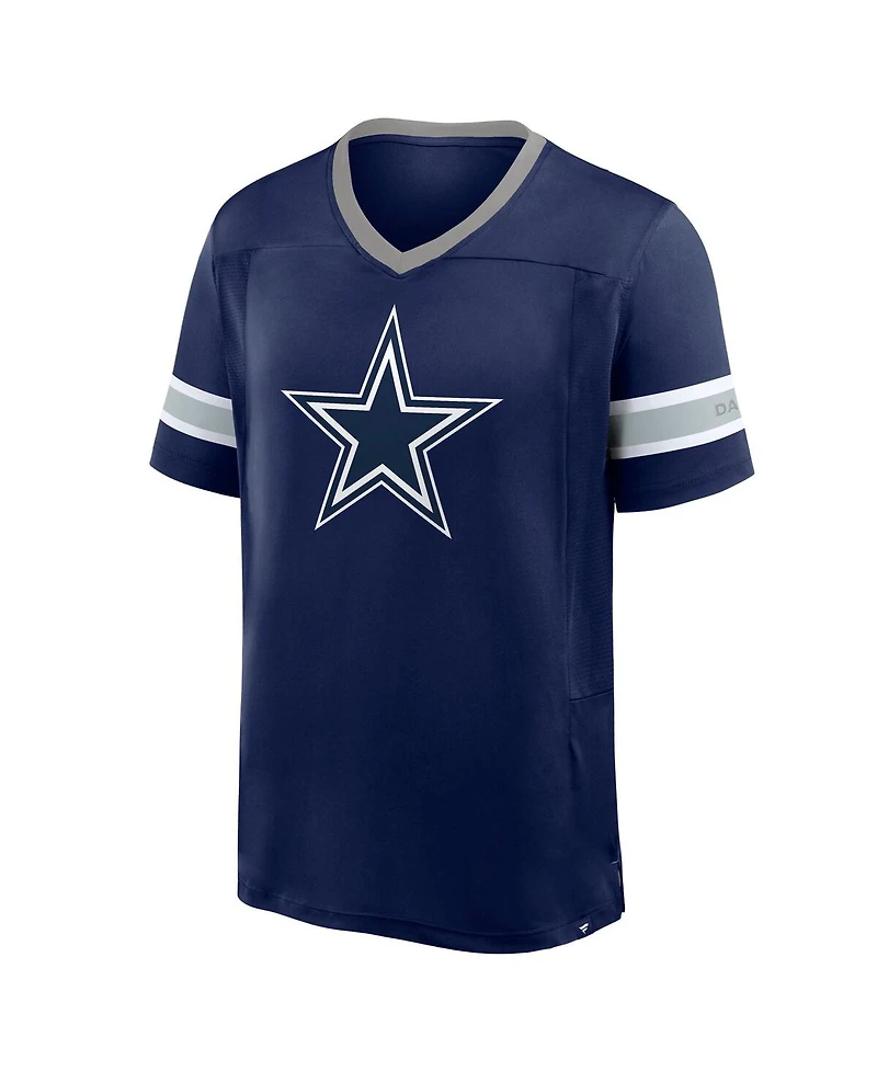 Fanatics Men's Navy Dallas Cowboys Hometown Premium Hashmark V-Neck T-Shirt