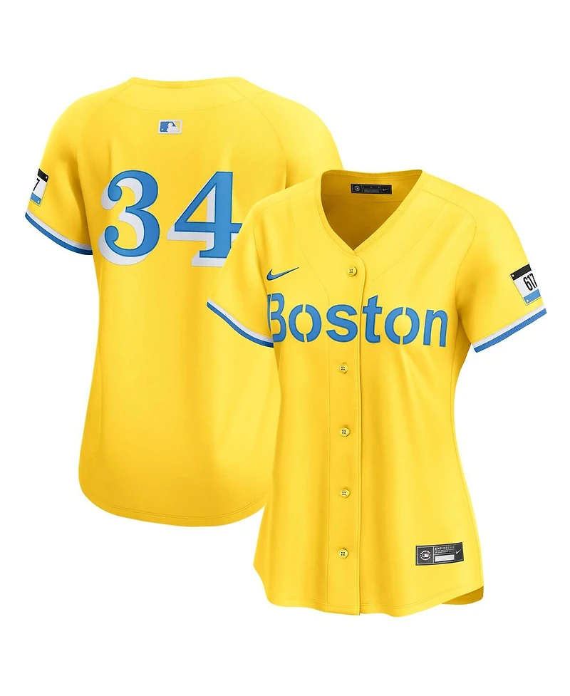 Nike Women's David Ortiz Gold Boston Red Sox City Connect Limited Jersey