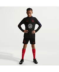 Nike Big Boys and Girls Black Usmnt 2026 Strike Dri-fit Long Sleeve Quarter-Zip Drill Top