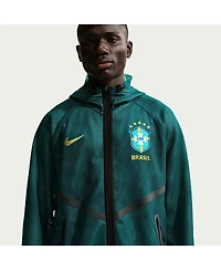 Nike Men's Green Brazil National Team 2026 Anthem Mesh Dri-fit Full-Zip Hooded Jacket