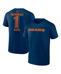 Logo Athletic Men's Navy Chicago Bears 1 Dad Jersey T-Shirt
