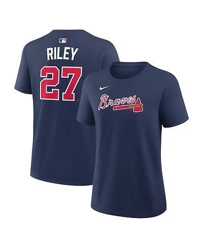 Nike Women's Austin Riley Navy Atlanta Braves Name Number T-Shirt