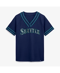 Fanatics Women's Navy Seattle Mariners Diva Race Ahead Raglan V-Neck T-Shirt