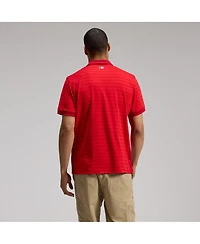 Nike Men's Red Texas Rangers Authentic Collection Striped Victory Dri-fit Polo Shirt