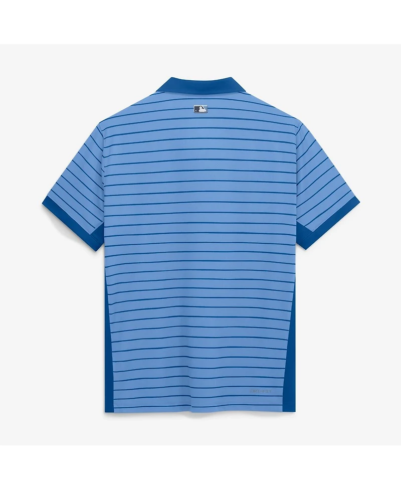 Nike Men's Light Blue Tampa Bay Rays Authentic Collection Striped Victory Dri-fit Polo Shirt