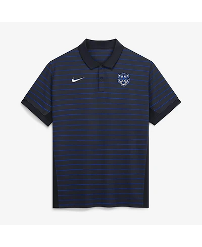 Nike Men's Navy/Royal Detroit Tigers Authentic Collection City Connect Striped Victory Dri-fit Polo Shirt