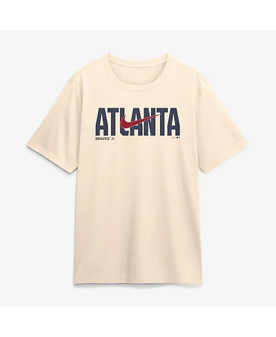 Nike Men's Cream Atlanta Braves Swoosh Legend Dri-fit T-Shirt