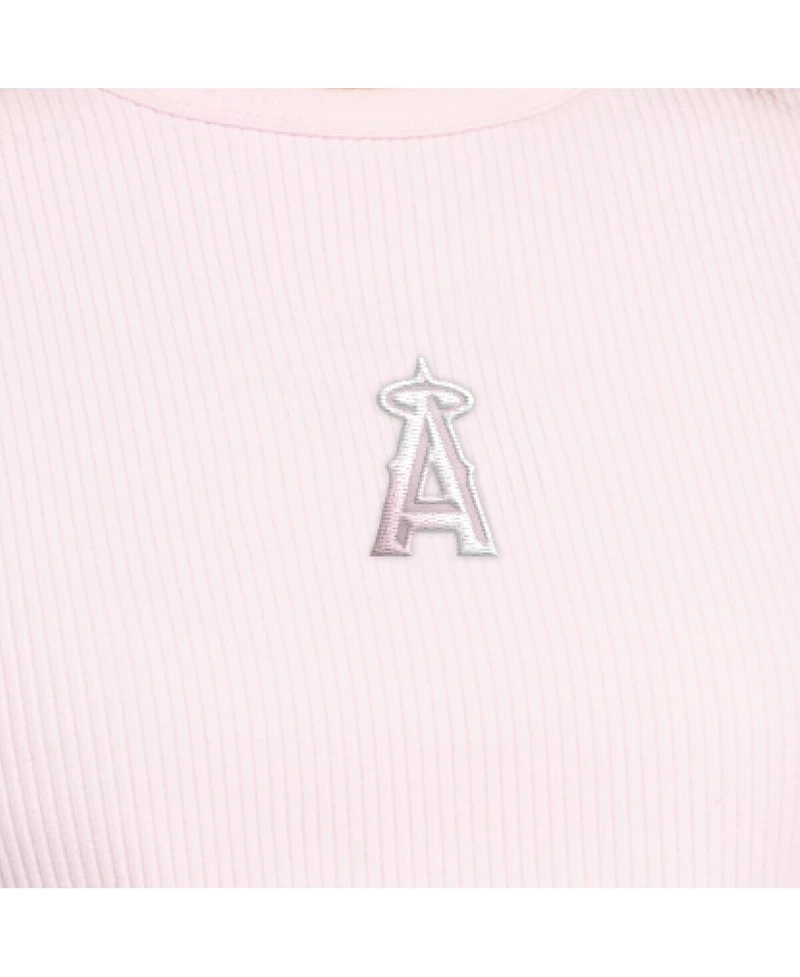 Starter Women's Light Pink Los Angeles Angels Pastels Ribbed Tank Top