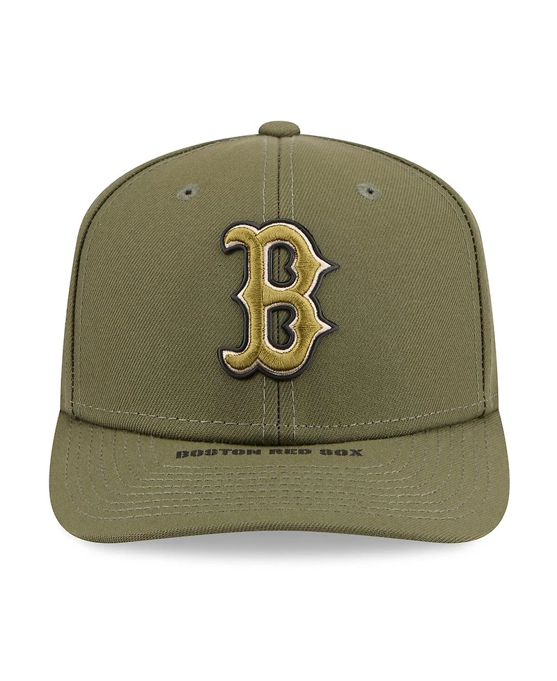 New Era Men's Olive Boston Red Sox 2026 Armed Forces Day 9SEVENTY Adjustable Hat