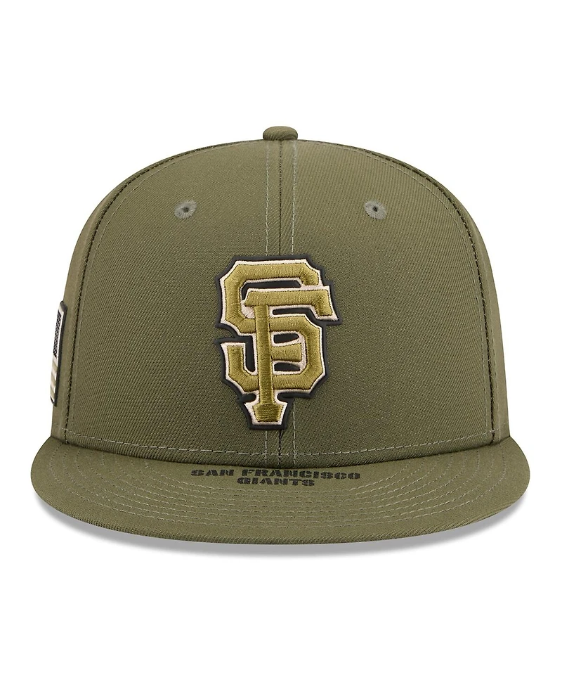 New Era Men's Olive San Francisco Giants 2026 Armed Forces Day 9FIFTY Snapback Hat