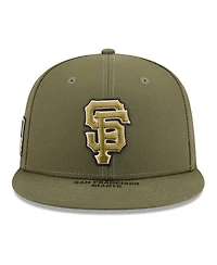 New Era Men's Olive San Francisco Giants 2026 Armed Forces Day 9FIFTY Snapback Hat