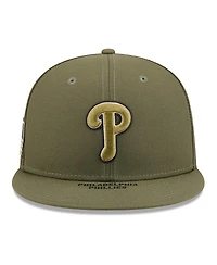 New Era Men's Olive Philadelphia Phillies 2026 Armed Forces Day 9FIFTY Snapback Hat