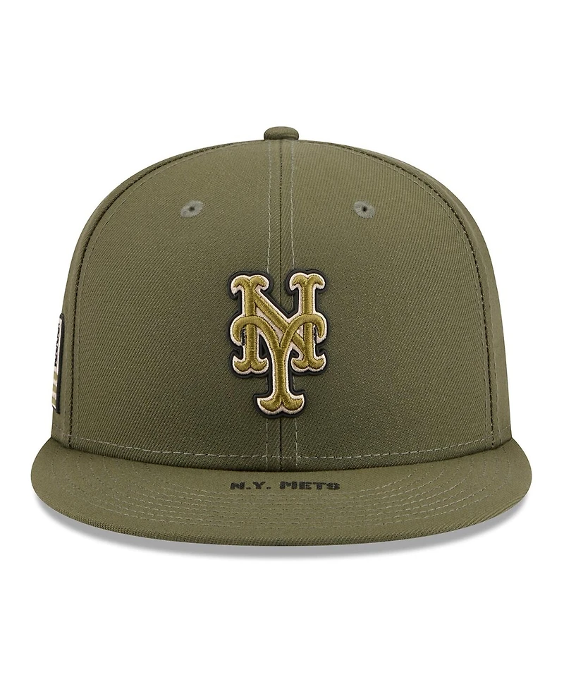 New Era Men's Olive New York Mets 2026 Armed Forces Day 9FIFTY Snapback Hat