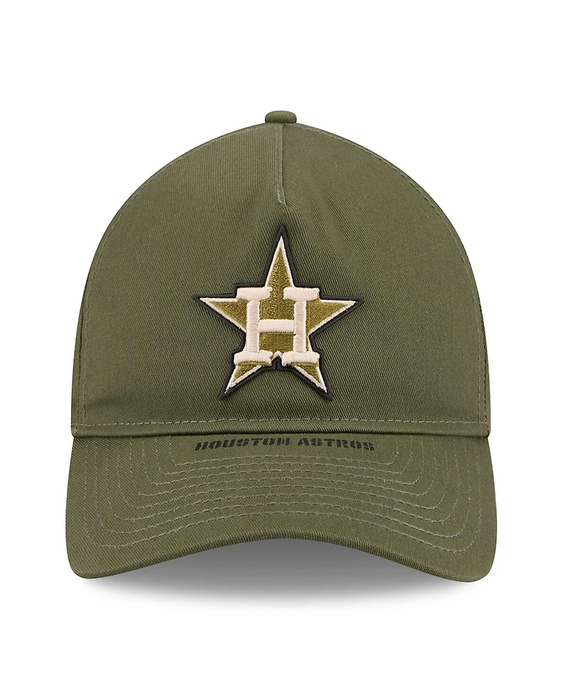 New Era Men's Olive Houston Astros 2026 Armed Forces Day 9TWENTY Adjustable Hat