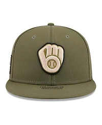 New Era Men's Olive Milwaukee Brewers 2026 Armed Forces Day 59FIFTY Fitted Hat