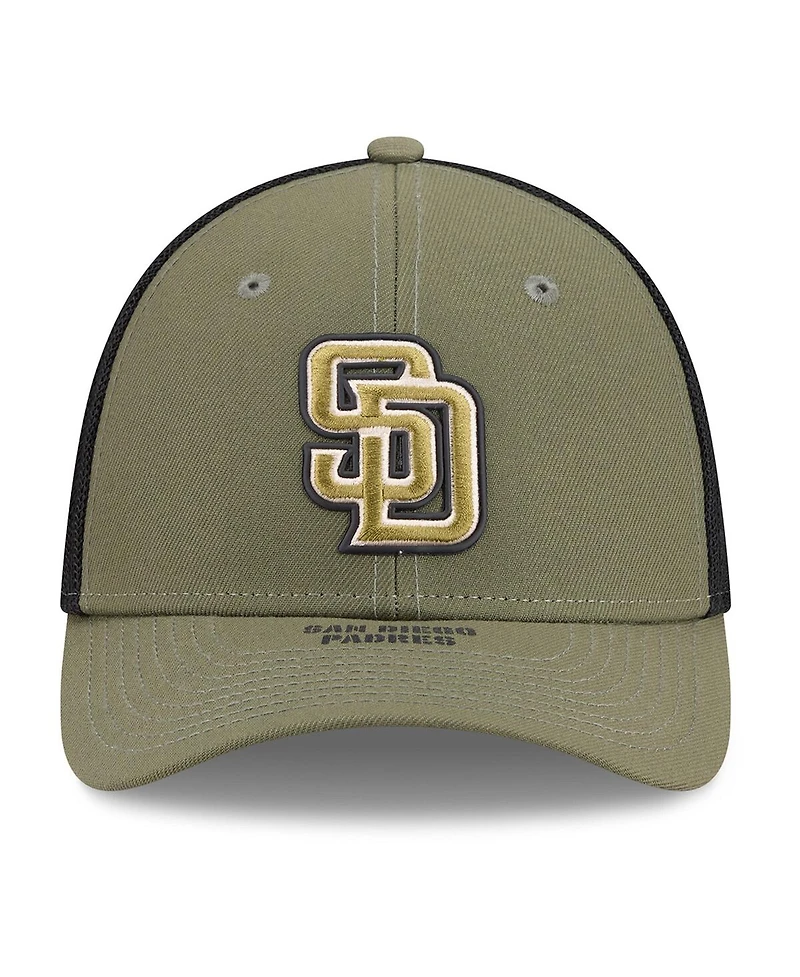 New Era Men's Olive San Diego Padres 2026 Armed Forces Day 39THIRTY M-Crown Flex Hat