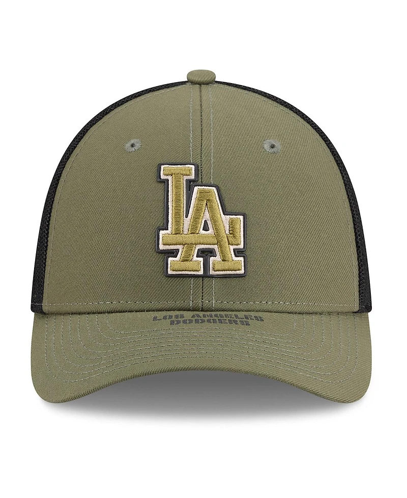 New Era Men's Olive Los Angeles Dodgers 2026 Armed Forces Day 39THIRTY M-Crown Flex Hat