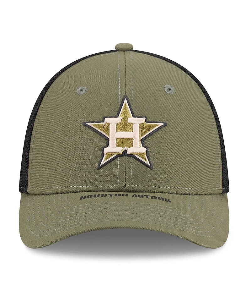New Era Men's Olive Houston Astros 2026 Armed Forces Day 39THIRTY M-Crown Flex Hat