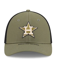 New Era Men's Olive Houston Astros 2026 Armed Forces Day 39THIRTY M-Crown Flex Hat