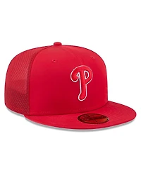 New Era Men's Red Philadelphia Phillies 2026 Batting Practice 59FIFTY Fitted Hat