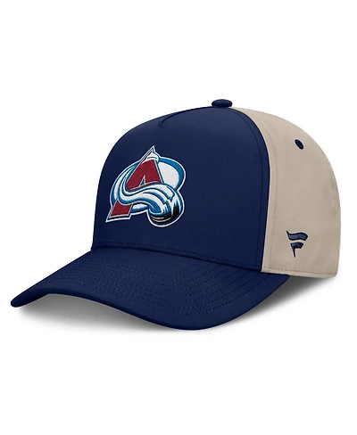 Fanatics Men's Navy/Tan Colorado Avalanche 2026 Stanley Cup Playoffs Locker Room Adjustable Hat