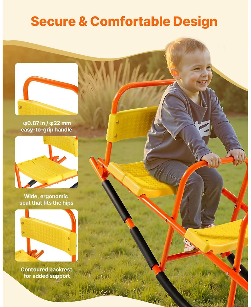 Mecale Metal Kids Seesaw for 2 with 200 Lb Capacity, Ages 3