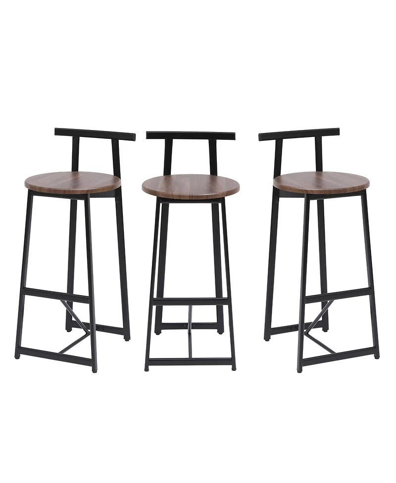 flynama Counter Height Bar Stools Set of 3 with Back