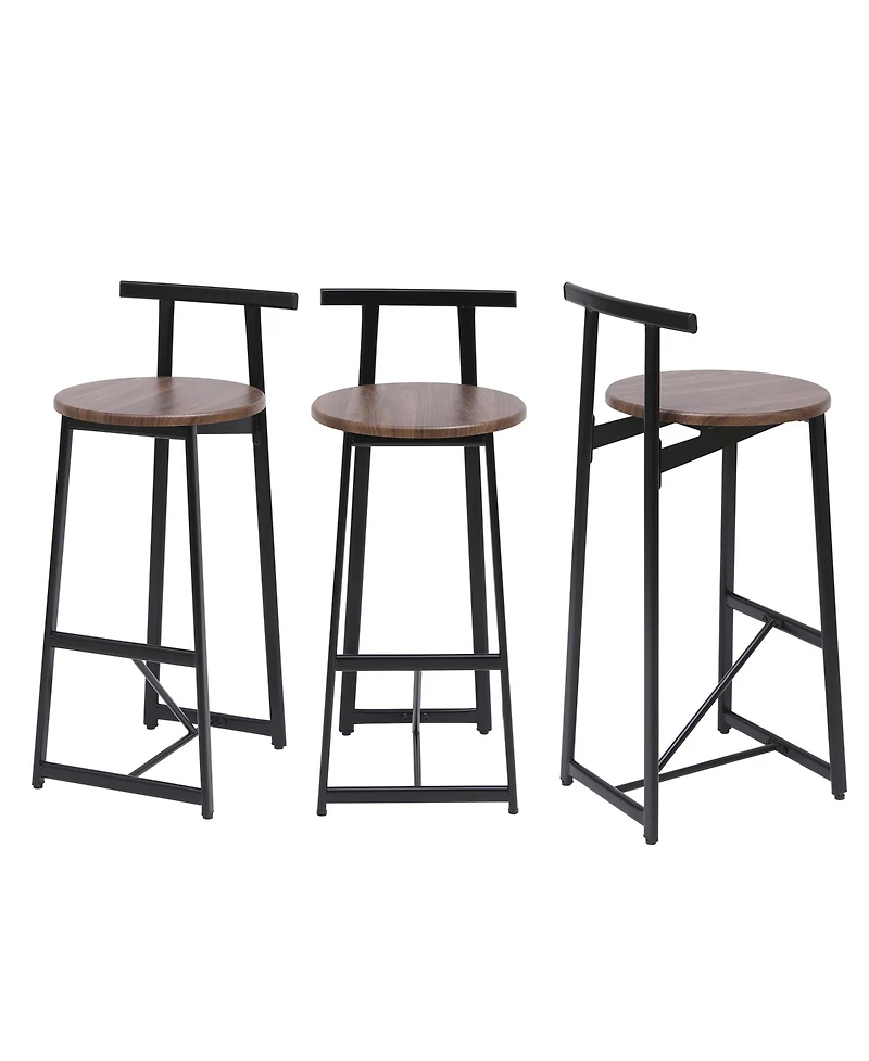 flynama Counter Height Bar Stools Set of 3 with Back