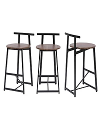 flynama Counter Height Bar Stools Set of 3 with Back