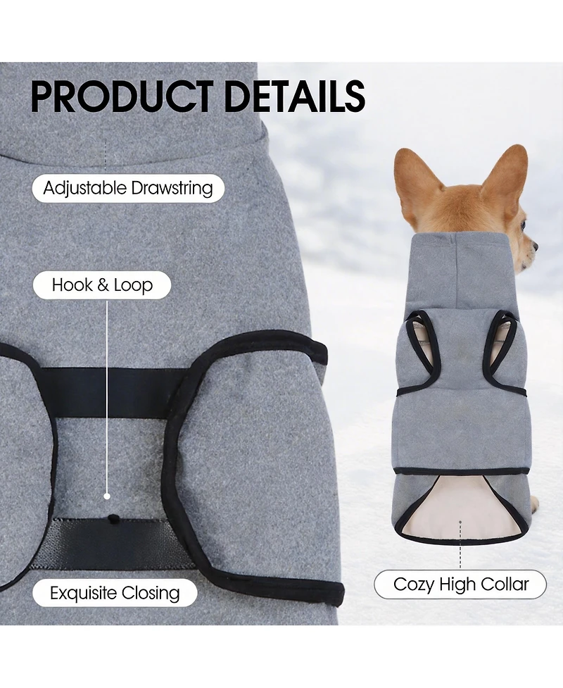 Aronkl Soft & Warm Turtle Neck Dog Sweater for Anxiety Relief and Outdoor Activities