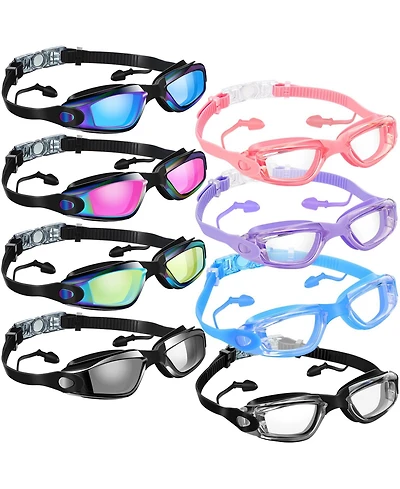 Gnuadz 8pieces Swim Goggles Anti Fog Silicone Ear Plug Nose Clip