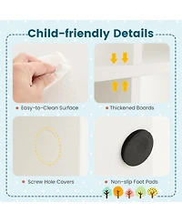 Gouun 9-Cube Kids Bookcase with Storage Cubbies and Anti-Toppling Devices