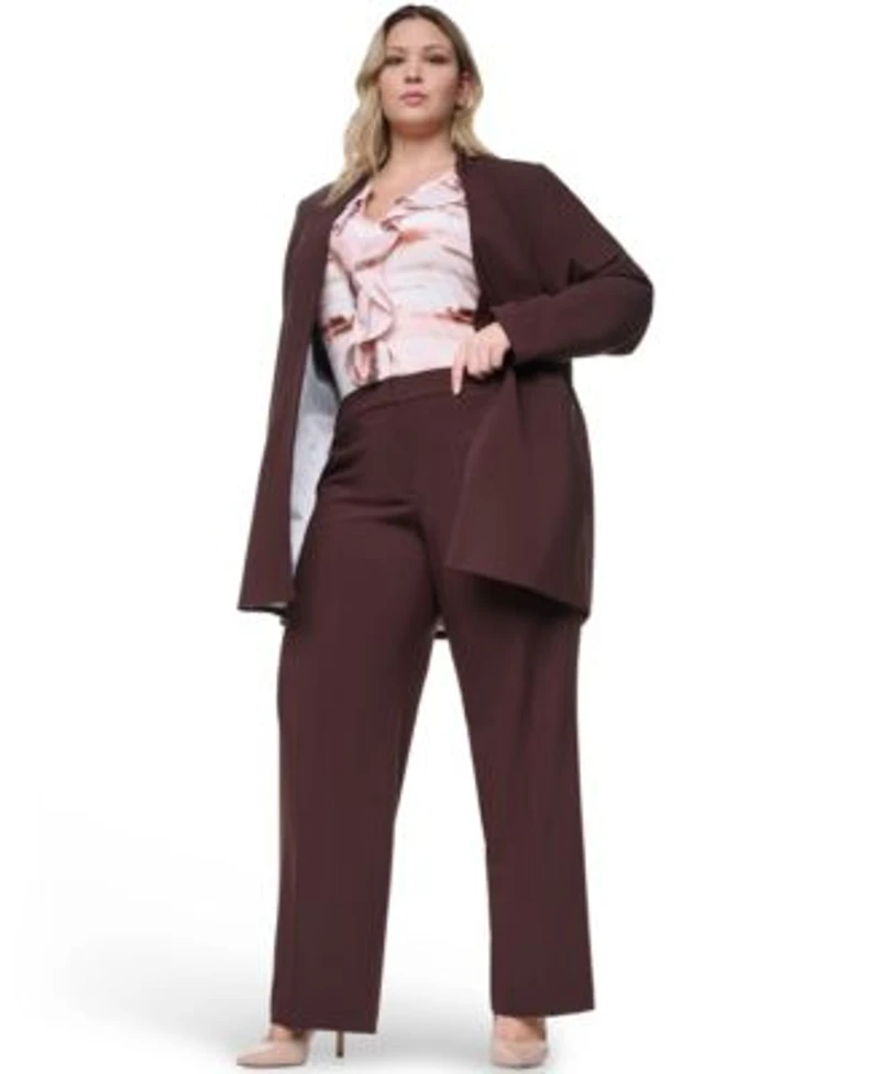 Calvin Klein Open Front 3 4 Sleeve Jacket Highline Pant