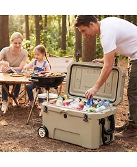 Gouun 52-Quart Wheeled Hard Cooler with 6-Day Ice Retention, 80-Can Capacity