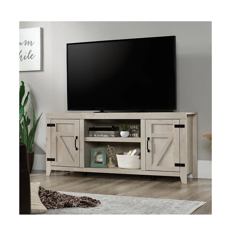 Sauder Misc Entertainment Credenza, For TVs up to 70", Chalked Chestnut finish