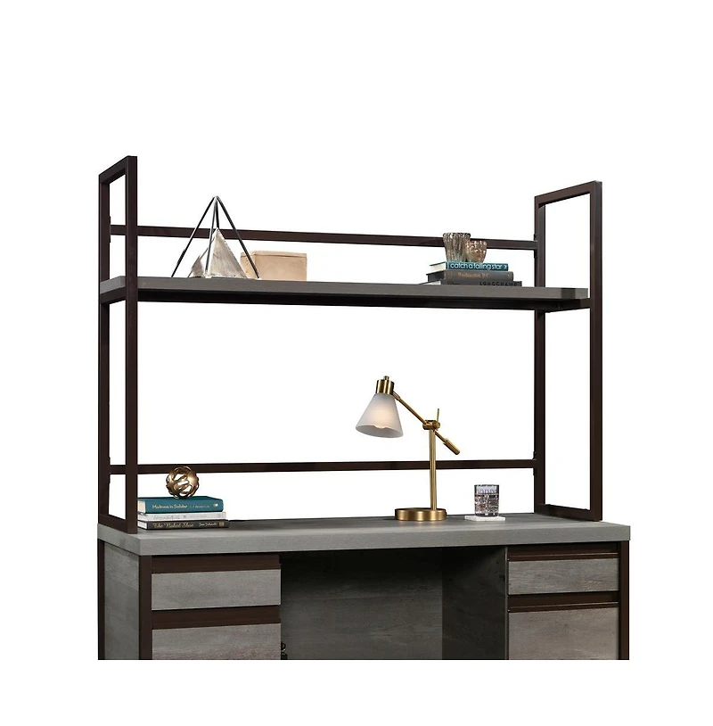 Sauder Manhattan Gate Commercial Office Hutch, Mystic Oak finish