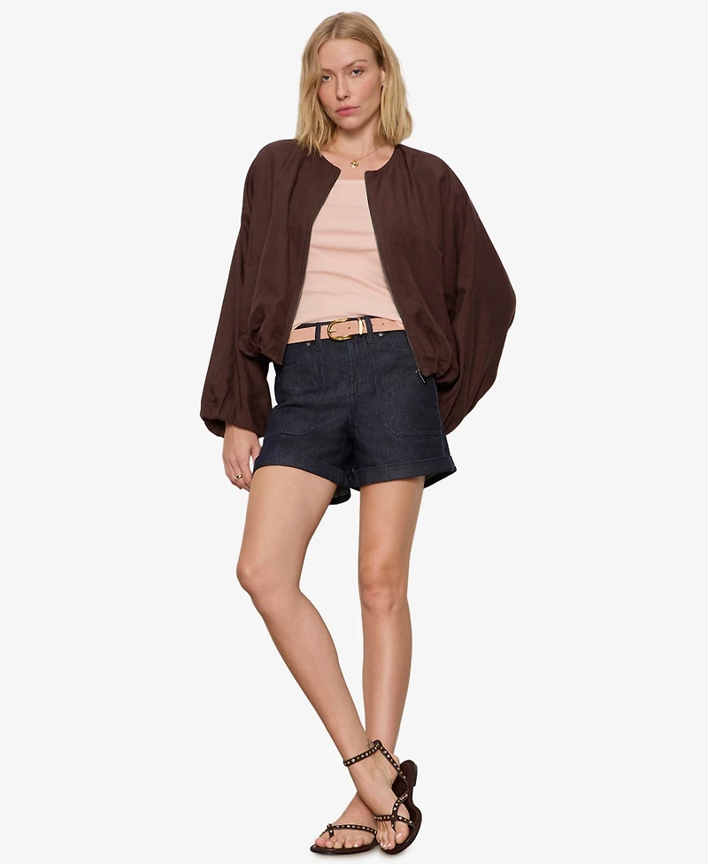 Sanctuary Women's Crewneck Bubble Jacket