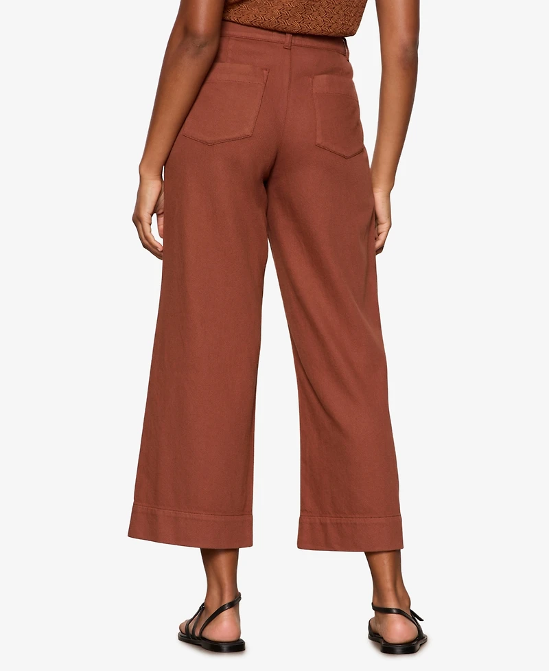 Sanctuary Women's Soft Marine Cotton Cropped Pants