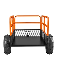 Sugift 22 Cu Ft Steel Dump Utility Trailer for Atv Utv and Mowers