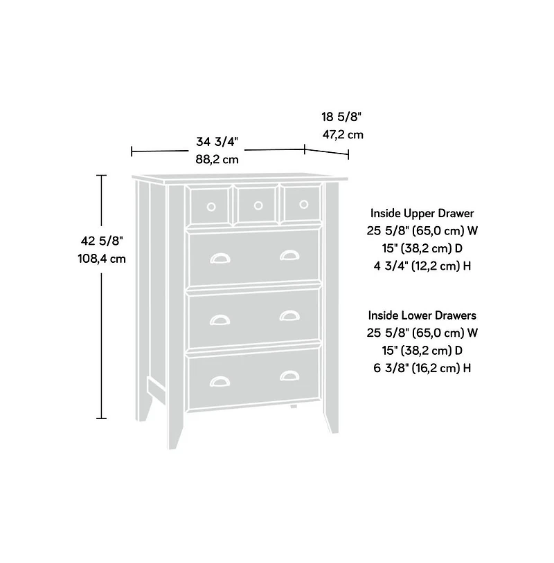 Sauder Shoal Creek 4 Drawer Chest