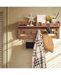 Yigii Solid Pine Wood Wall Organizer
