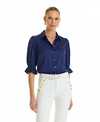 The Noli Shop Women's Cindy Ruffle Sleeve Blouse