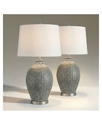 360 Lighting Ainsworth 28 1/4"H Textured Glaze Ceramic Table Lamp Set of 2