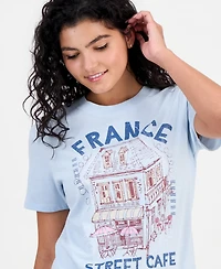 Self Esteem Juniors' France Street Cafe T-Shirt