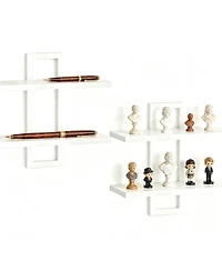 Yigii Double-Layer Floating Shelves for Home Decor, Capacity, Easy Install, Versatile Use