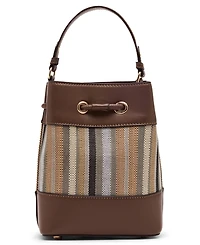 Anne Klein Stripe Mini Bucket Handbag