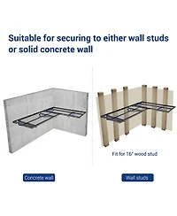 FlexiMounts 48" Wall Mounted Steel Shelf with Corner Brackets - Garage Storage Rack
